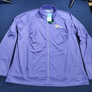 Oxford Golf Womens XL Plum Jacket The Presidents Cup Stretch Full Zip Activewear